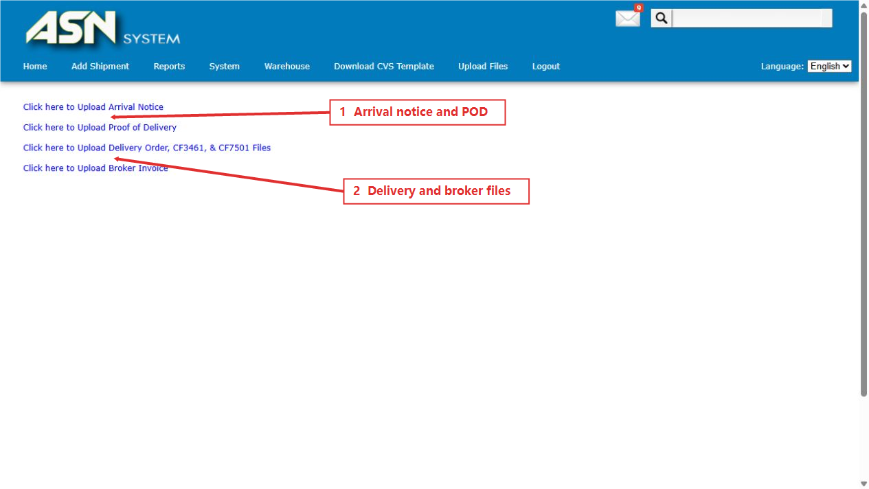 ASN File Upload - English